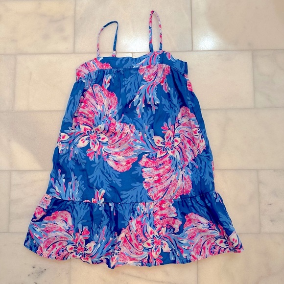 🇺🇸 Lilly Pulitzer Girls Floral Mini Alessia Sundress. In Multi For the Fans. - Picture 2 of 5